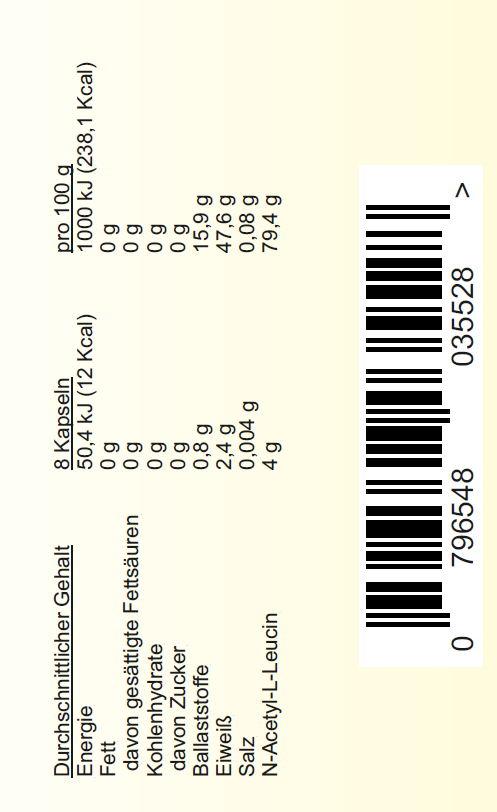 D-light-full N-Acetyl-L-Leucin 500 mg (365 Kapseln vegan)