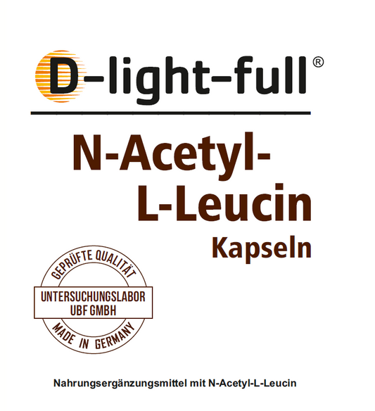 D-light-full N-Acetyl-L-Leucin 500 mg (365 Capsules vegan)