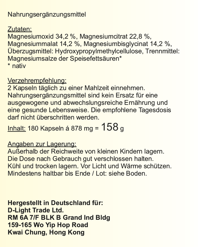 D-light-full Magnesium Komplex Kapseln