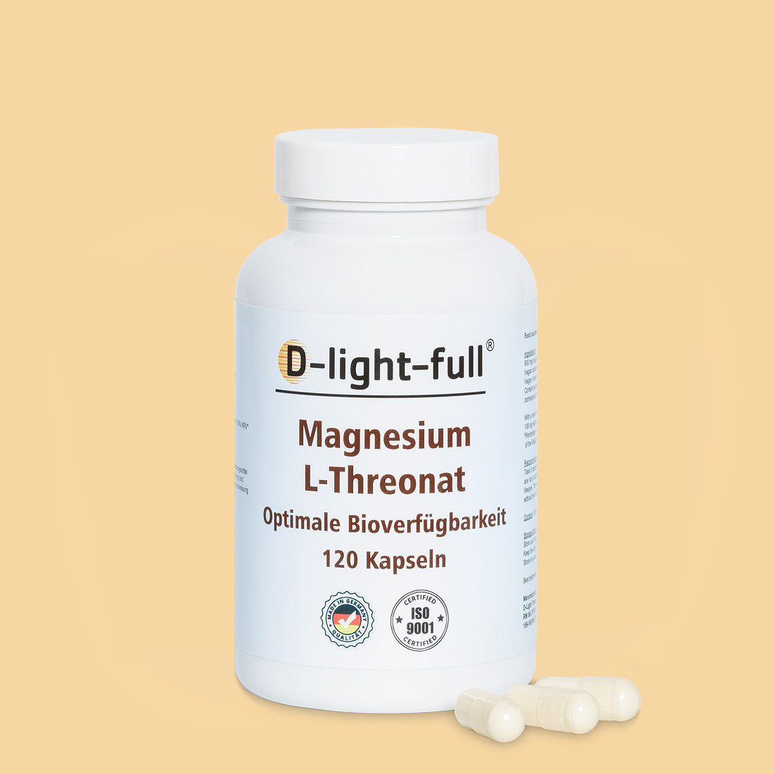 D-light-full Magnesium L-Threonat (120 Kapseln vegan)