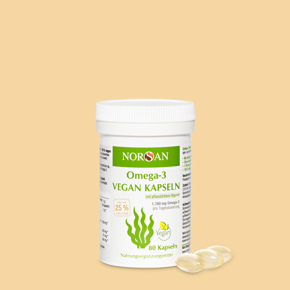 Norsan Omega 3 Vegan Kapseln (80 Kapseln)